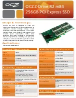 OCZ Z-DRIVE R2 M84 256GB PCI-EXPRESS SSD Datasheet предпросмотр