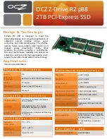 OCZ Z-DRIVE R2 P88 2T PCI-EXPRESS SSD Datasheet preview
