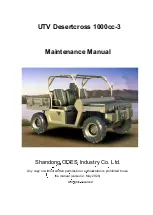 ODES UTV Desertcross 1000cc-3 Maintenance Manual preview