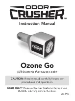 Preview for 1 page of Odor Crusher Ozone Go Instruction Manual