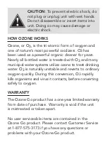 Preview for 3 page of Odor Crusher Ozone Go Instruction Manual