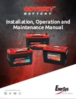 Odyssey EnerSys PERFORMANCE Series Installation, Operation And Maintenance Manual preview