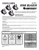 Odyssey STAR BLAZER LE-313 User Manual предпросмотр