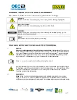 Предварительный просмотр 3 страницы OEC DAB BD-1000 Installation, Operation & Service Manual