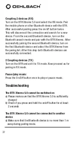 Preview for 22 page of Oehlbach BTR Xtreme 5.0 User Manual