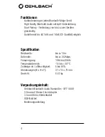 Preview for 4 page of Oehlbach BTT 5000 User Manual