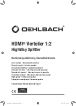 Oehlbach HighWay Splitter User'S Manual & Warranty Information preview