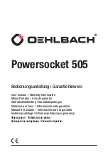 Предварительный просмотр 1 страницы Oehlbach Powersocket 505 User Manual