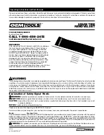 Предварительный просмотр 1 страницы OEM Tools 24219 Operating Instructions And Parts Manual