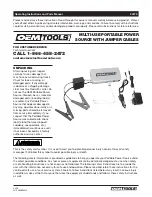 Предварительный просмотр 1 страницы OEM Tools 24370 Operating Instructions And Parts Manual