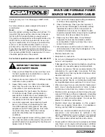 Preview for 2 page of OEM Tools 24370 Operating Instructions And Parts Manual