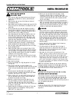 Preview for 2 page of OEM Tools 24412 Operating Instructions And Parts Manual