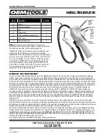 Preview for 4 page of OEM Tools 24412 Operating Instructions And Parts Manual