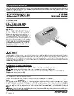 Предварительный просмотр 1 страницы OEM Tools 24449 Operating Instructions And Parts Manual