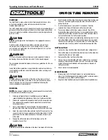 Preview for 3 page of OEM Tools 24562 Operating Instructions And Parts Manual