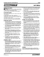 Preview for 2 page of OEM Tools 24669 Operating Instructions And Parts Manual