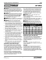 Preview for 3 page of OEM Tools 24669 Operating Instructions And Parts Manual