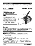 Preview for 1 page of OEM Tools 24819 Operating Instructions And Parts Manual