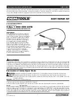 OEM Tools 24820 Operating Instructions And Parts Manual preview