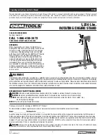 OEM Tools 24846 Operating Instructions And Parts Manual preview