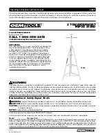 Preview for 1 page of OEM Tools 24849 Operating Instructions And Parts Manual