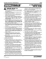 Preview for 2 page of OEM Tools 24849 Operating Instructions And Parts Manual