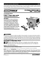 Preview for 1 page of OEM Tools 24878 Operating Instructions And Parts Manual