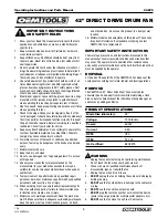 Предварительный просмотр 2 страницы OEM Tools 24879 Operating Instructions And Parts Manual