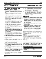 Preview for 2 page of OEM Tools 24913 Operating Instructions And Parts Manual