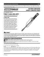 Preview for 1 page of OEM Tools 25712 Operating Instructions And Parts Manual