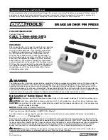 Preview for 1 page of OEM Tools 27090 Operating Instructions And Parts Manual