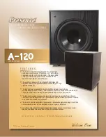 OEM 300 Watt Powered Subwoofer A-120 Specifications preview