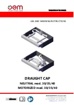 Предварительный просмотр 1 страницы OEM DRAUGHT CAP MOTORIZED 30 Instructions For Use And Warnings