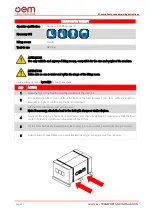 Preview for 42 page of OEM DRAUGHT CAP NEUTRAL 30 Instructions For Use And Warnings