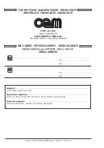 Preview for 2 page of OEM PRESSFORM 350 Operating And Service Manual - Spare Parts