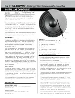 Preview for 1 page of OEM SE-80SWf Installation Manual