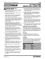 Preview for 2 page of Oemtools 23980 Operating Instructions And Parts Manual