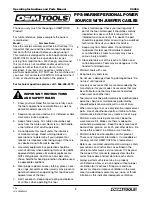 Preview for 2 page of Oemtools 24454 Operating Instructions And Parts Manual