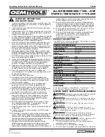 Preview for 2 page of Oemtools 24468 Operating Instructions And Parts Manual