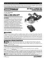 Предварительный просмотр 1 страницы Oemtools 24488 Operating Instructions And Parts Manual