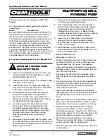 Preview for 2 page of Oemtools 24503 Operating Instructions And Parts Manual