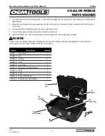 Предварительный просмотр 4 страницы Oemtools 24804 Operating Instructions And Parts Manual