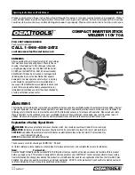 Предварительный просмотр 1 страницы Oemtools 24818 Operating Instructions And Parts Manual