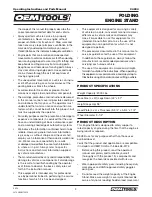 Preview for 3 page of Oemtools 24834 Operating Instructions And Parts Manual