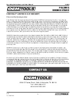 Preview for 6 page of Oemtools 24834 Operating Instructions And Parts Manual