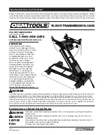 Preview for 1 page of Oemtools 24843 Operating Instructions And Parts Manual