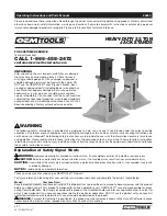 Preview for 1 page of Oemtools 24854 Operating Instructions And Parts Manual