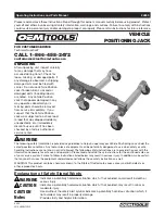 Предварительный просмотр 1 страницы Oemtools 24855 Operating Instructions And Parts Manual