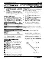 Preview for 3 page of Oemtools 24893 Operating Instructions And Parts Manual