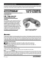 Preview for 1 page of Oemtools 24898 Operating Instructions And Parts Manual